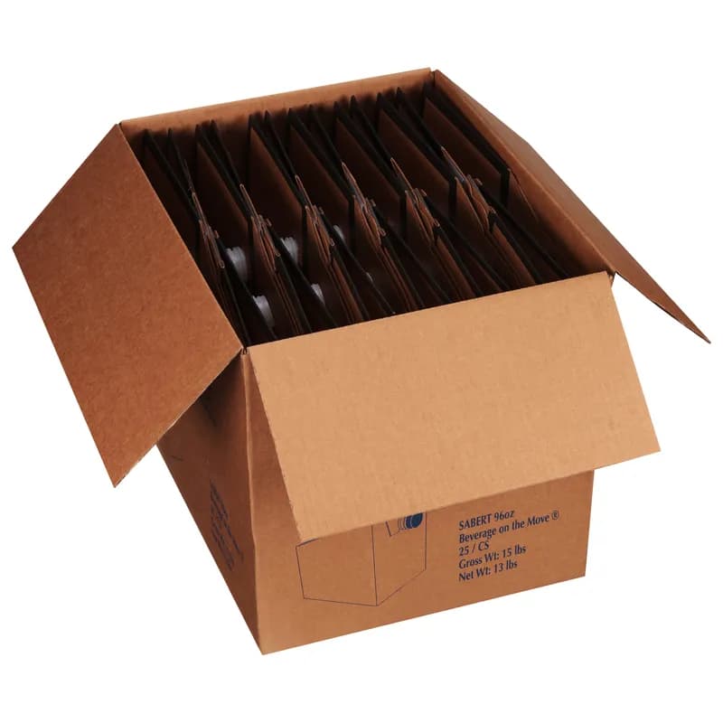 Beverage on the Move® Coffee Beverage Container 96 OZ Corrugated Paperboard Kraft Plain 25/Case