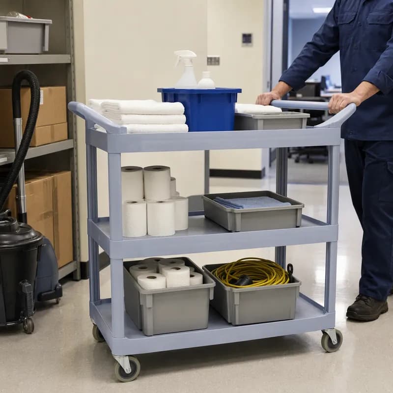 Utility Cart 39.75X19.75X38.75 IN Gray Plastic 1/Each