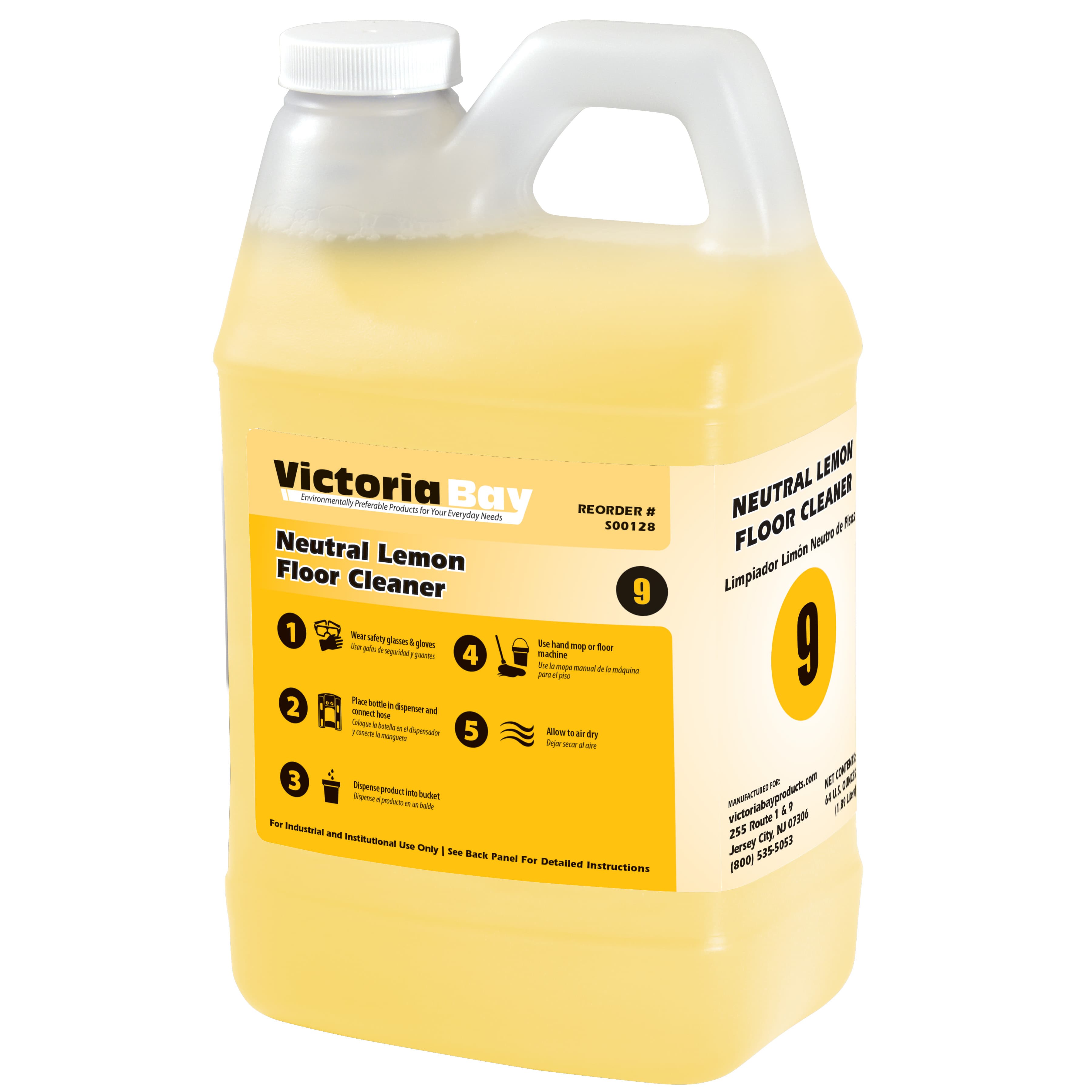 Victoria Bay Neutral Lemon Floor Cleaner CMS #9 64 OZ 4/Case