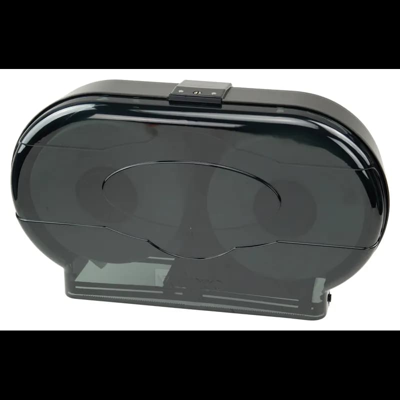 Toilet Paper Dispenser Plastic Black Double Roll 1/Each
