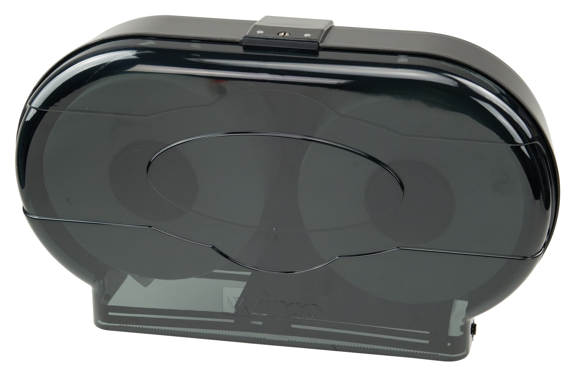 Toilet Paper Dispenser Plastic Black Double Roll 1/Each