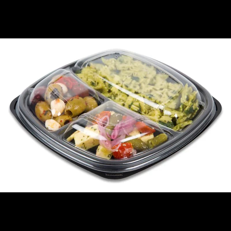 Lid Dome 9 IN 3 Compartment PS Square For Plate Unhinged 300/Case