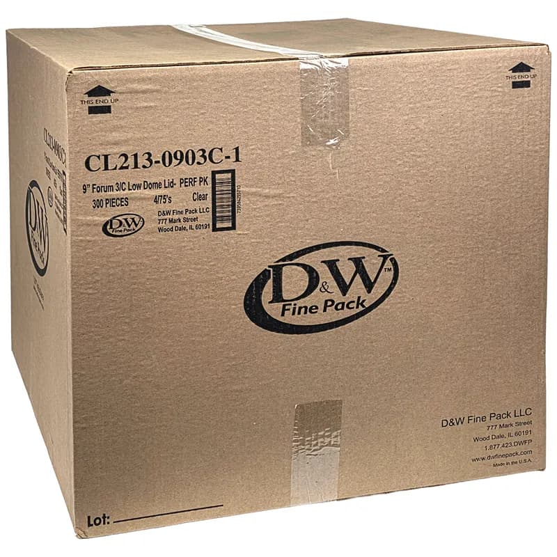 Lid Dome 9 IN 3 Compartment PS Square For Plate Unhinged 300/Case