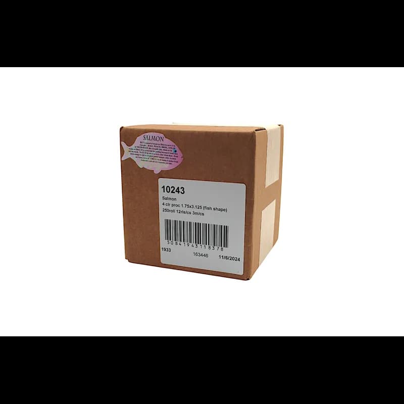 Salmon Meat Fish Recipe Label 1.75X3.125 IN Fish 4 Color Process 250 Count/Roll 12 Rolls/Case 3000 Count/Case