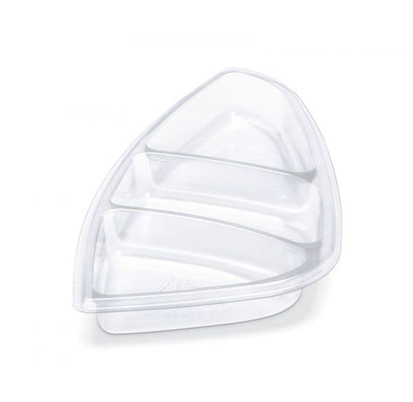 Fresh 'n Clear® Selectables™ Take-Out Container Insert 7.79X4.04X0.75 IN 3 Compartment PET Clear 600/Case
