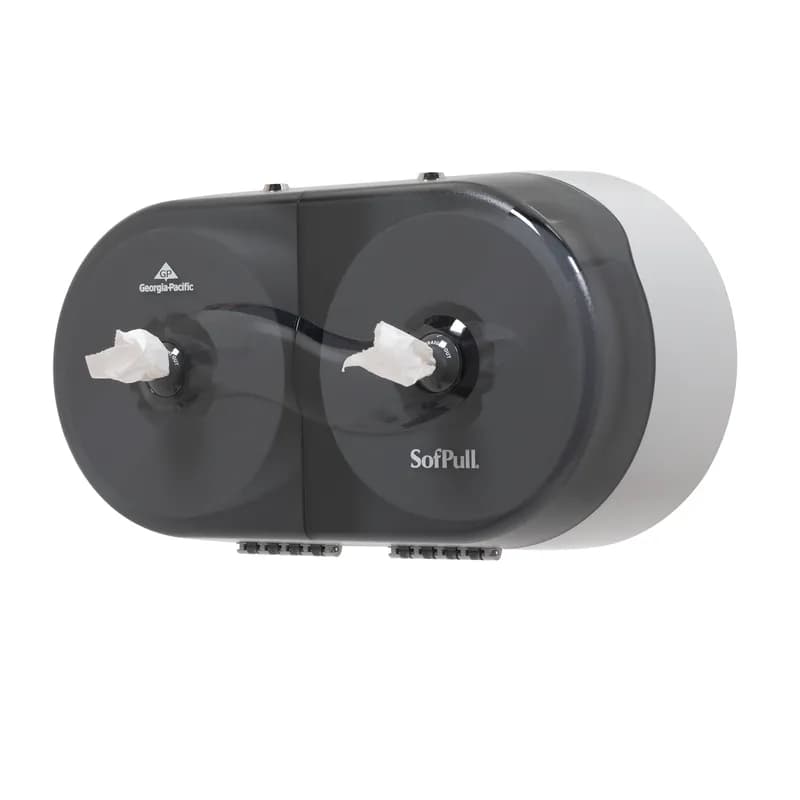 Sofpull® Toilet Paper Dispenser Smoke High Capacity Side-by-Side Centerpull Twin 1/Each