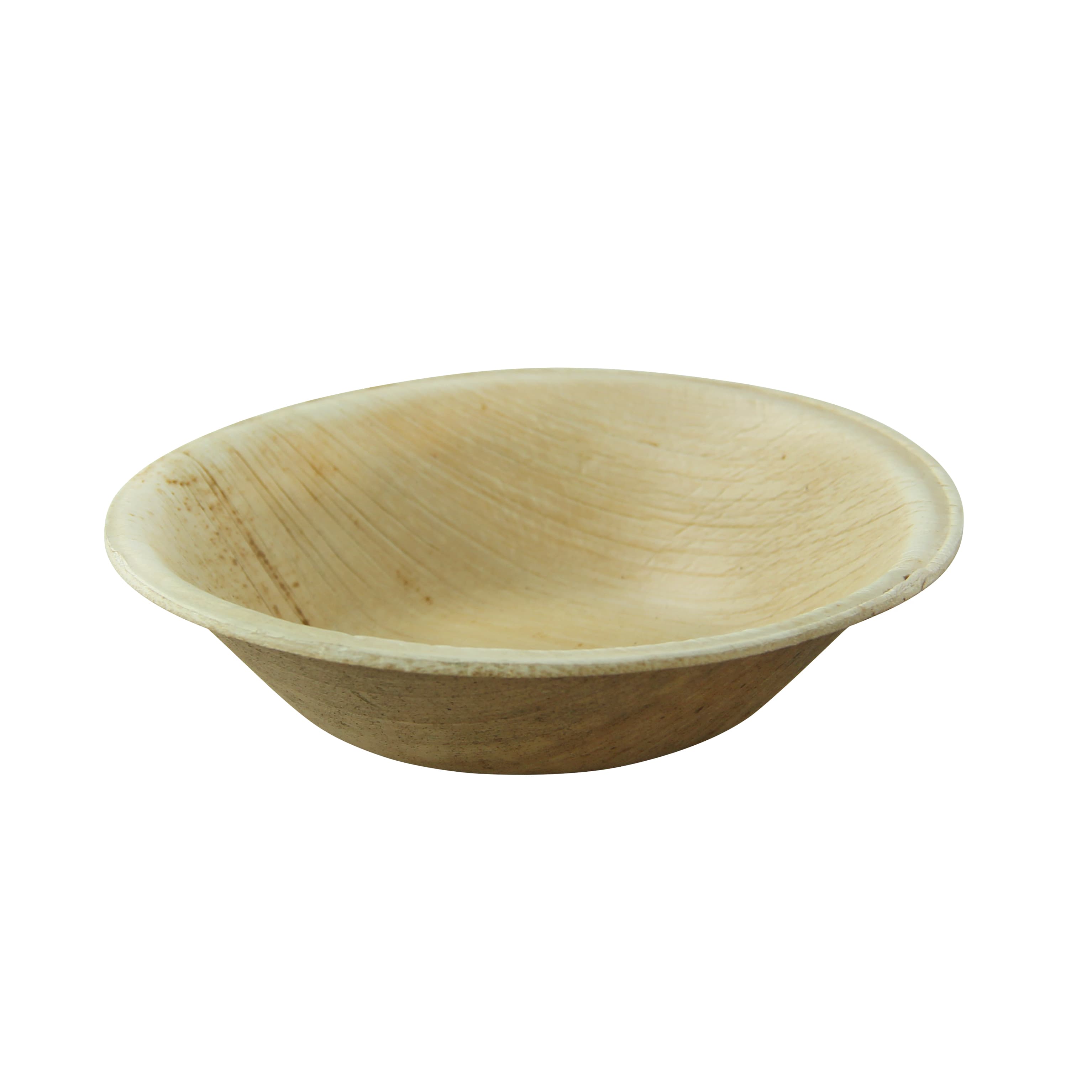 Bowl 6 OZ Palm Leaf Natural Microwave Safe Freezer Safe Oven Safe 25 Count/Pack 4 Packs/Case 100 Count/Case