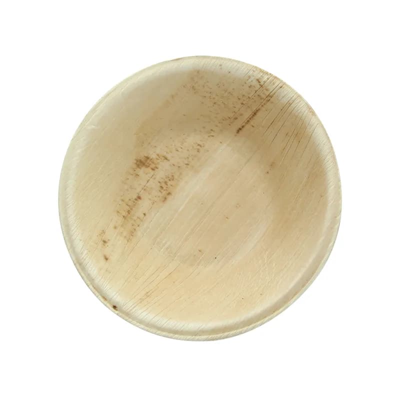 Bowl 6 OZ Palm Leaf Natural Microwave Safe Freezer Safe Oven Safe 25 Count/Pack 4 Packs/Case 100 Count/Case
