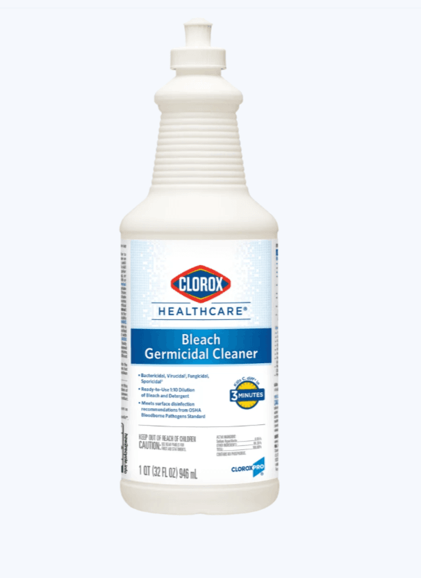 Clorox Healthcare® Bleach Germicidal Unscented One-Step Disinfectant Deodorizer 32 FLOZ Multi Surface RTU 6/Case