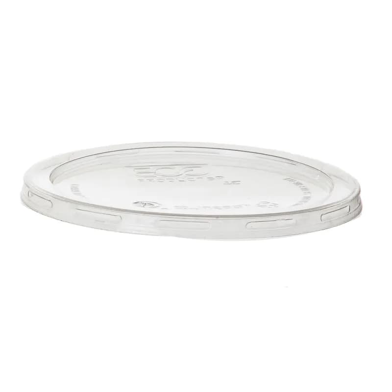 Lid Flat 5 IN PLA Clear Round For 8-32 OZ Deli Container 500/Case