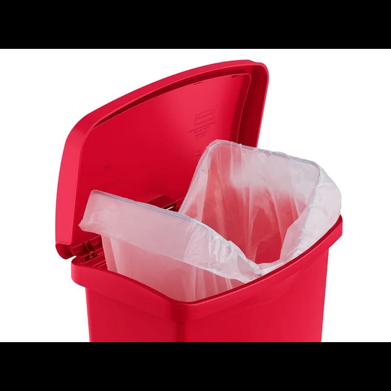 Slim Jim® Trash 1-Stream Trash Can 19.48X13.07X29.42 IN 13 GAL 52 QT Beige Rectangle Resin With Hinged Lid Step-On 1/Each