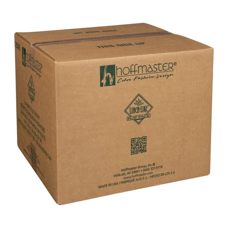 Linen-Like® Dinner Napkins 14.5X14.5 IN White Airlaid Paper Flat Pack 1000/Case