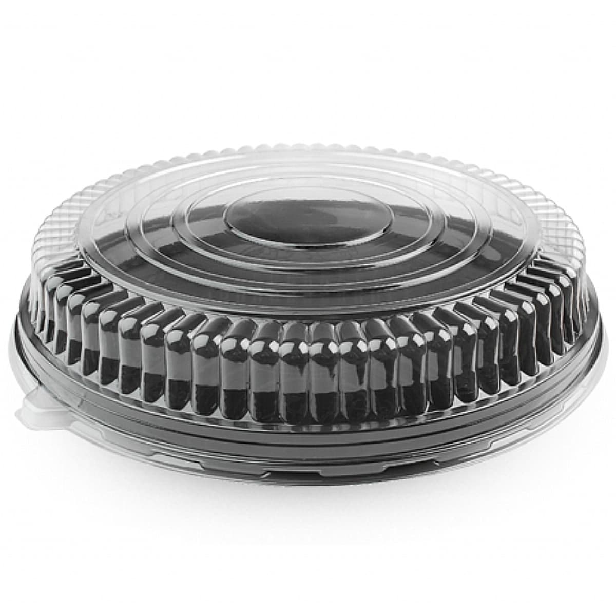 Platter Pleasers Lid Low Dome 22 IN Plastic Clear Round For Container Unhinged 24/Case