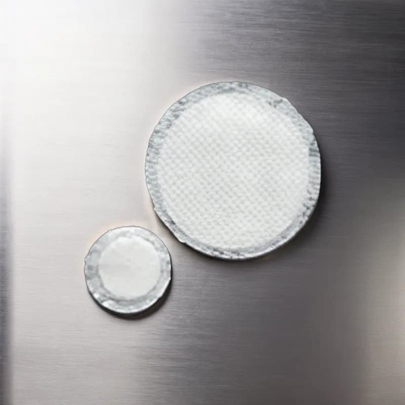Meat Pad 2.75 IN Plastic Cellulose White Round Absorbent 7500/Case