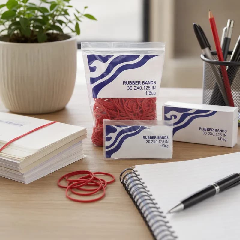 Rubber Band 30 2X0.125 IN Rubber Latex Red 1/Bag