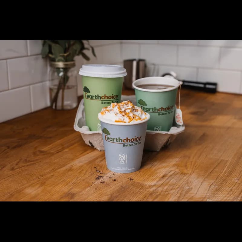 Cup Carrier 2.4X8.6X8.6 IN 4 Compartment Molded Fiber Natural For 8-30 OZ Without Handle Reusable 300/Case