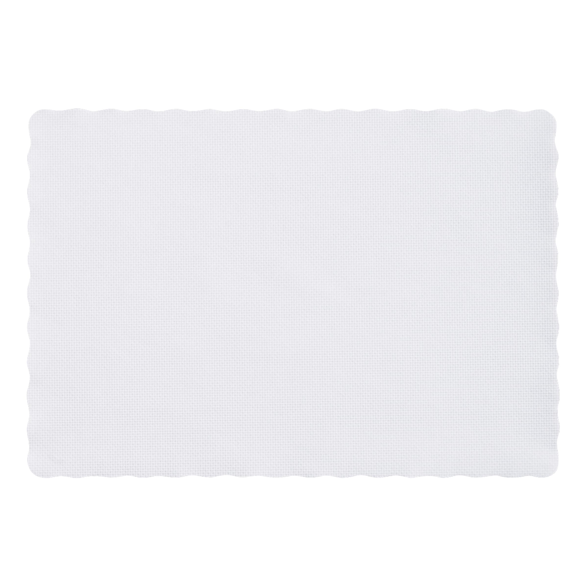 Placemat 10X14 IN White Paper Scalloped 1000/Case