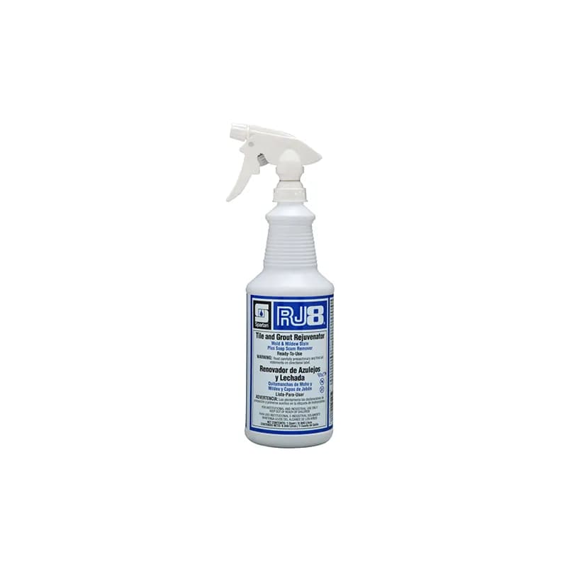 RJ8® Mint Tile & Grout Cleaner 1 QT Multi Surface Alkaline RTU Rejuvenator 12/Case