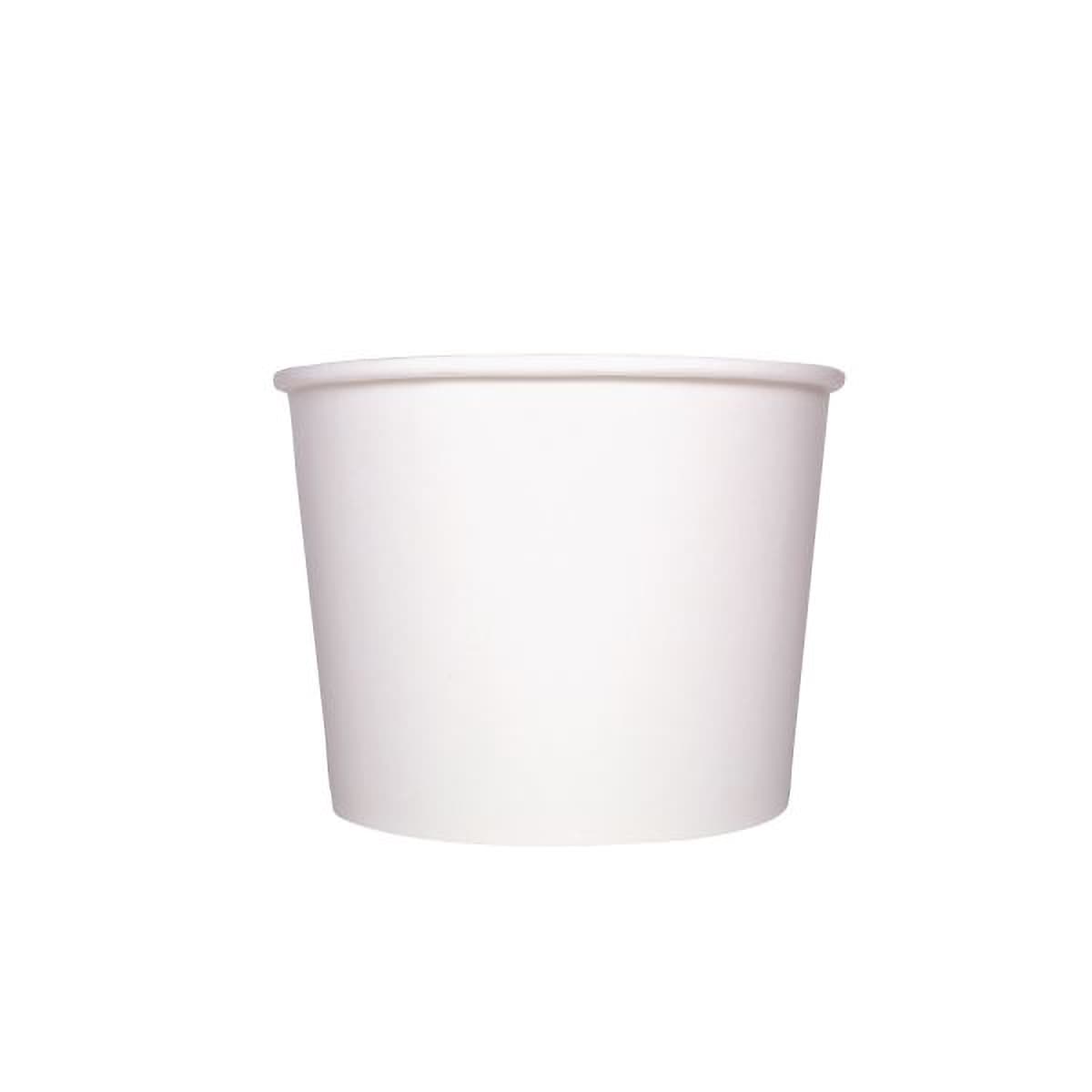 Karat® Food Container Base 32 OZ Double Wall Poly-Coated Paper White Round Tall 500/Case