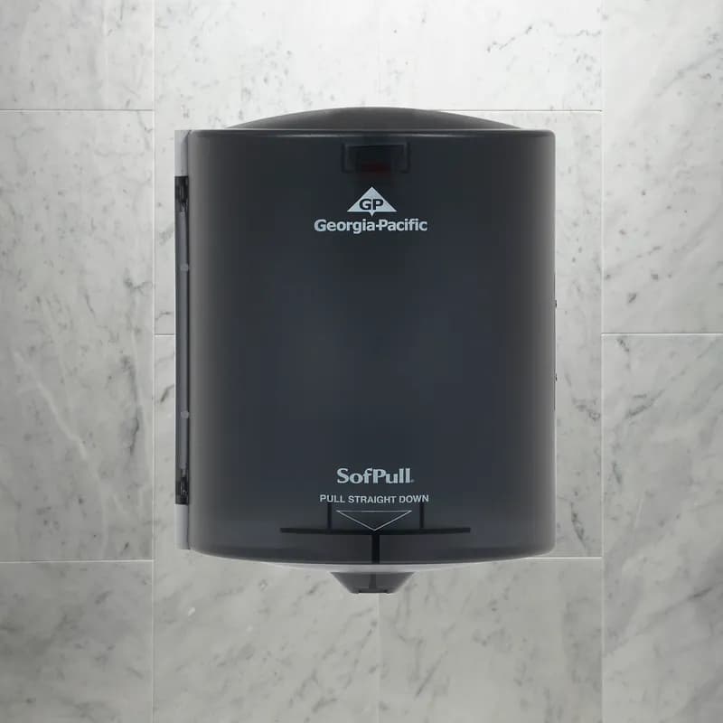 Sofpull® Paper Towel Dispenser 8.75X9.25X11.5 IN Wall Mount Translucent Smoke Centerpull Regular Capacity 1/Each