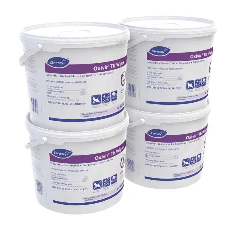 Oxivir® Tb One-Step Disinfectant Cleaner Multi Surface Wipe RTU AHP® Virucidal Bactericidal160 Count/Pack 4 Packs/Case