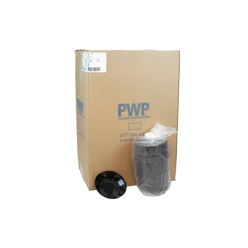 Pie Container 7X1.32 IN PET Black Round 600/Case