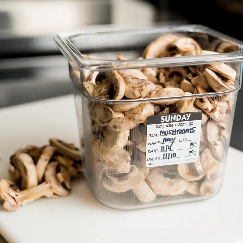 Sunday Prep Item Date Use Trilingual Label 2X2 IN Black Square Removable 500/Roll