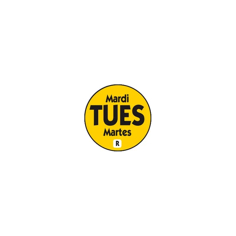 Tuesday Label 0.75 IN Round Permanent Dot 2000/Roll