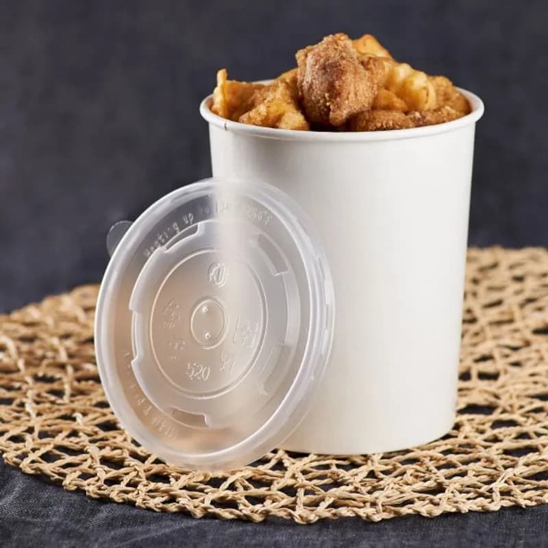 Karat® Lid Flat 4.41 IN PP Clear Round For 16 OZ Container 1000/Case