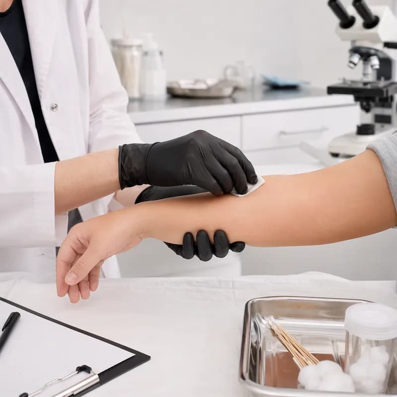 BluZen Examination Gloves Medium (MED) Black 5MIL Nitrile Rubber Powder-Free 100 Count/Pack 10 Packs/Case
