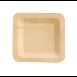 Plate 7X7 IN Bamboo Natural Square 25 Count/Pack 2 Packs/Case 50 Count/Case