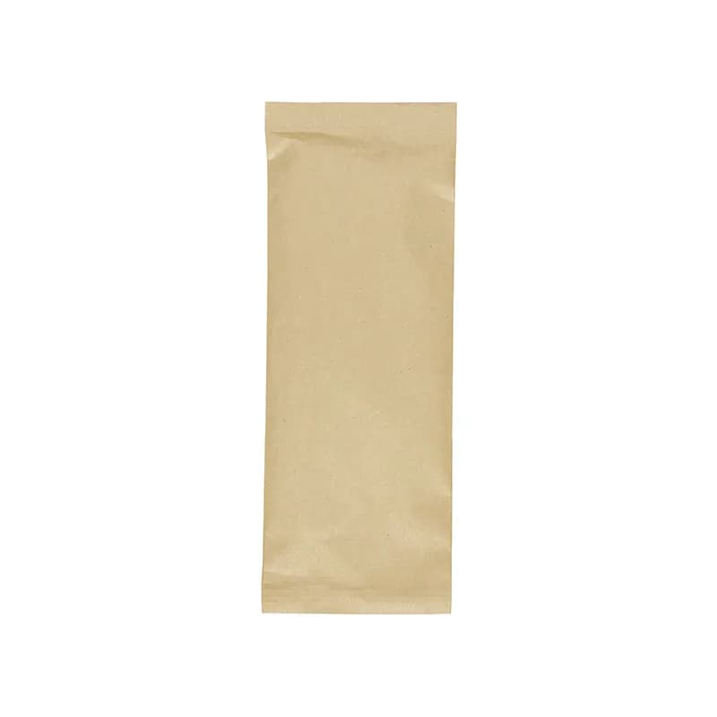 Cutlery Kit 6X6 IN Wood Kraft With Kraft Napkin,Fork,Knife,Spoon 500/Case