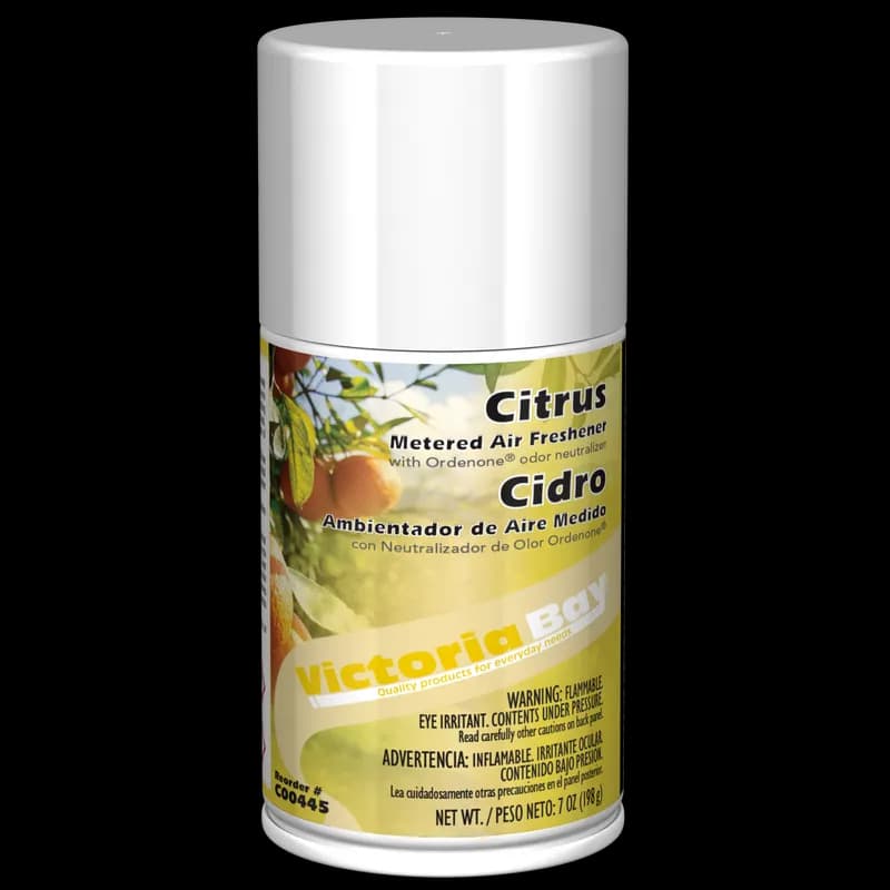 Victoria Bay Air Freshener Citrus Scent Aerosol 7 OZ Metered Refill 12/Case