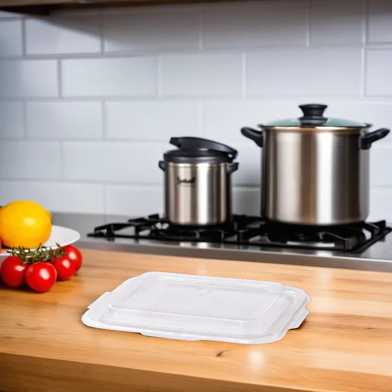 Lid 6X5 IN PET Rectangle For Container 400/Case