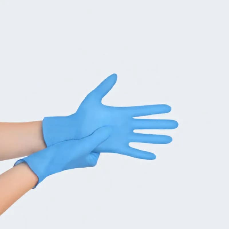 Gloves Small (SM) Blue 5MIL Nitrile Powder-Free 100 Count/Pack 10 Packs/Case 1000 Count/Case