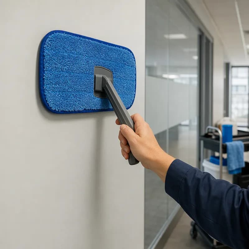 Mop Pad Blue Microfiber For Hand Trowel & Wall Wash Frames 36/Case