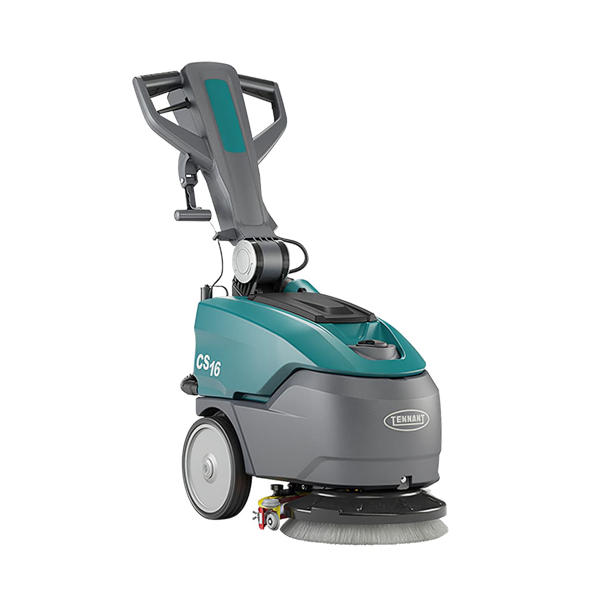 Tennant CS16 Commercial Use Floor Scrubber 37.4X17.7X47.2 IN 4.4 GAL 13.8IN Teal 24v 1/Each