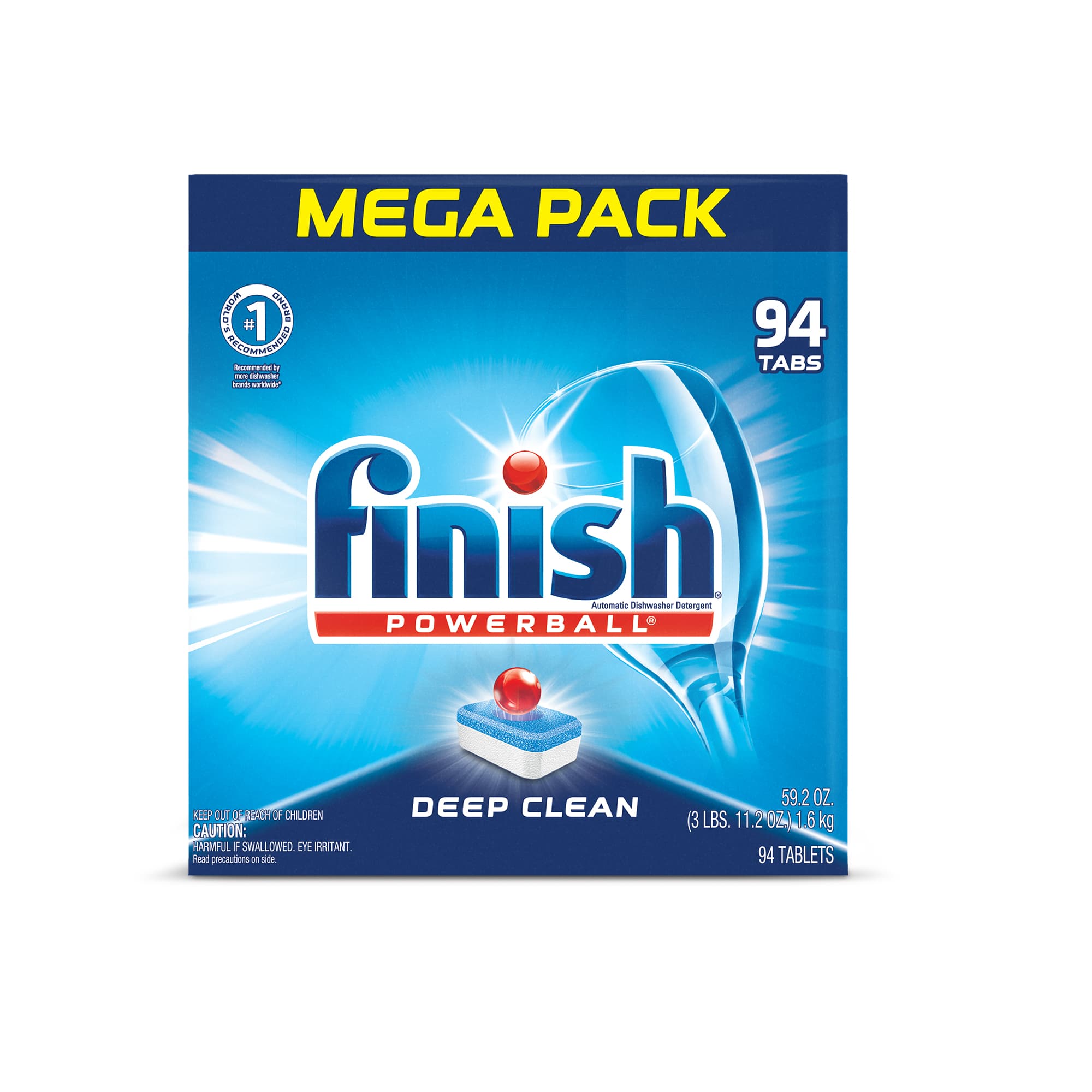 Finish Powerball Fresh Scent Dishmachine Detergent Tablet 376/Case