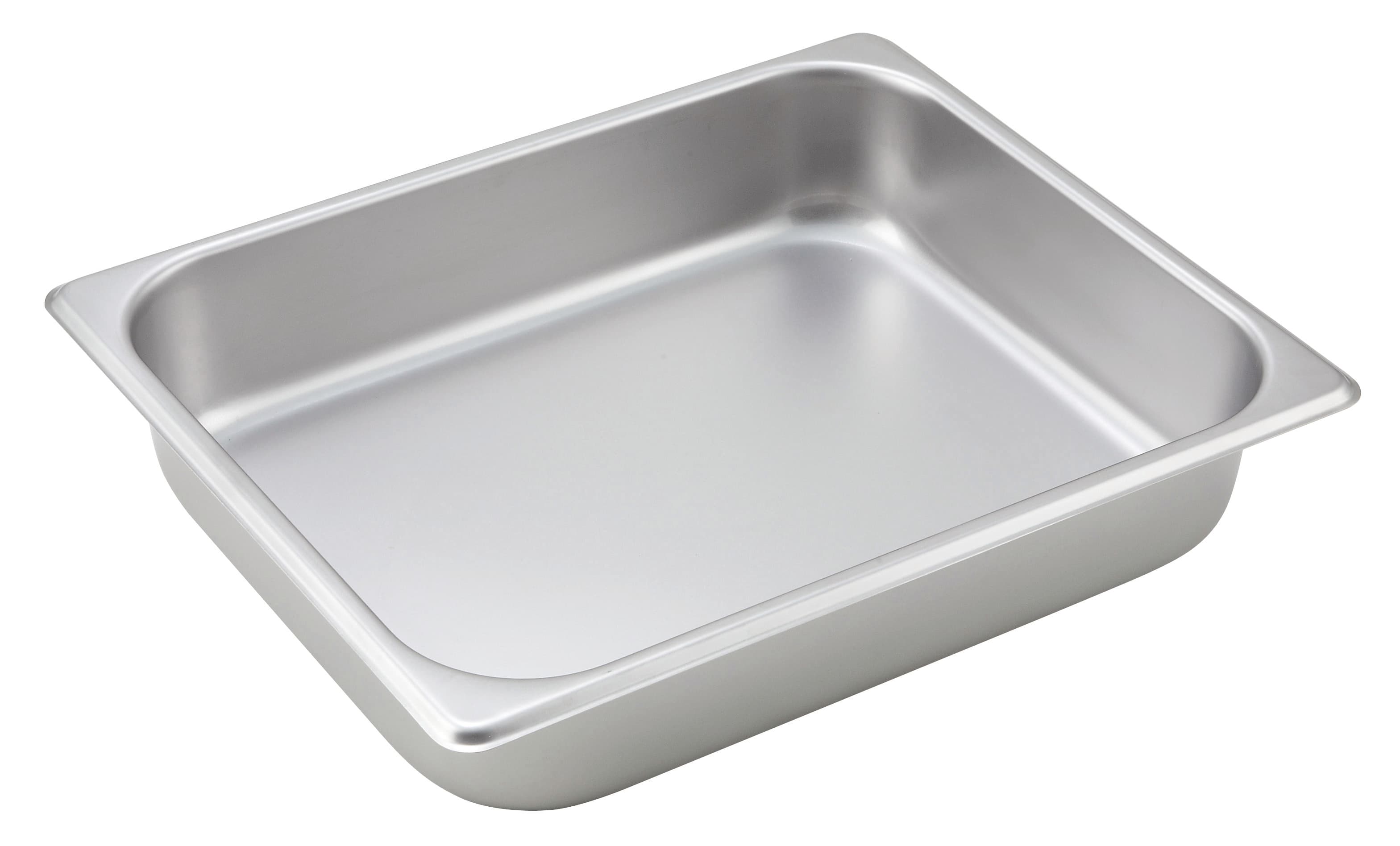 Food Pan 1/2 Size 2 IN Rectangle 18/8 Stainless Steel 25GA Straight Sided 24 Packs/Case