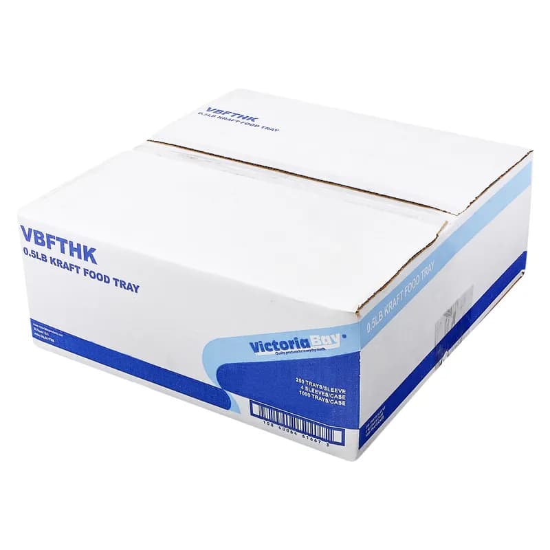 Victoria Bay Food Tray 0.5 LB Paper Kraft 1000/Case
