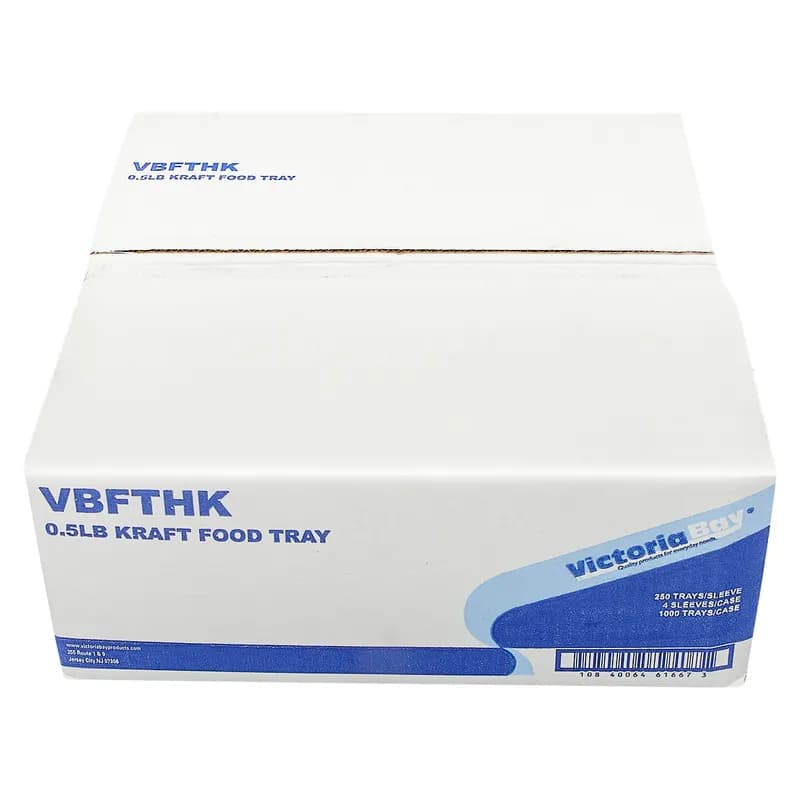 Victoria Bay Food Tray 0.5 LB Paper Kraft 1000/Case