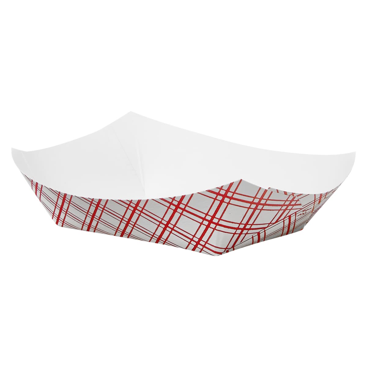 Victoria Bay Food Tray 2 LB Paper Red White Plaid 1000/Case