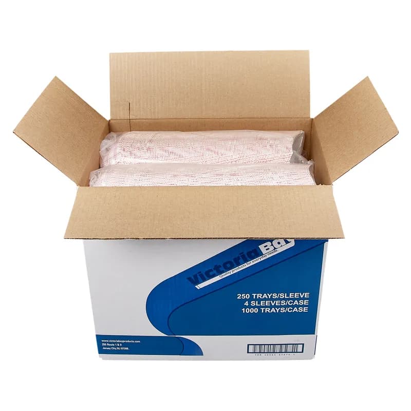 Victoria Bay Food Tray 2 LB Paper Red White Plaid 1000/Case