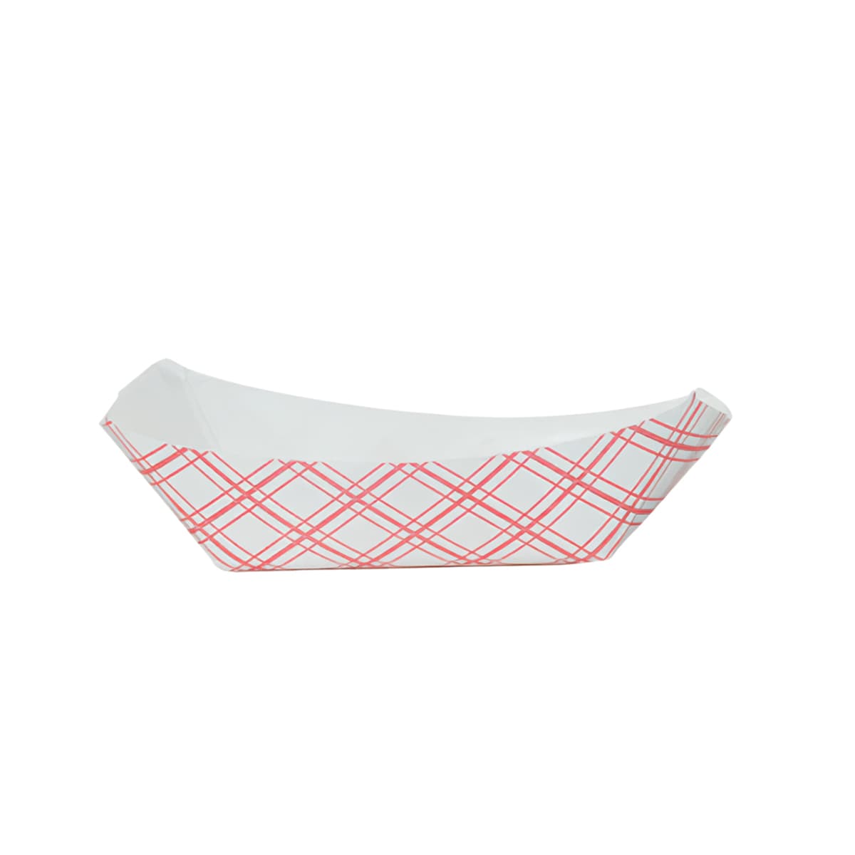 Victoria Bay Food Tray 0.5 LB Paper Red White Plaid 1000/Case