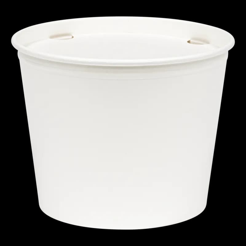 Bucket & Tub 85 OZ SBS Paperboard White Leak Resistant 200/Case