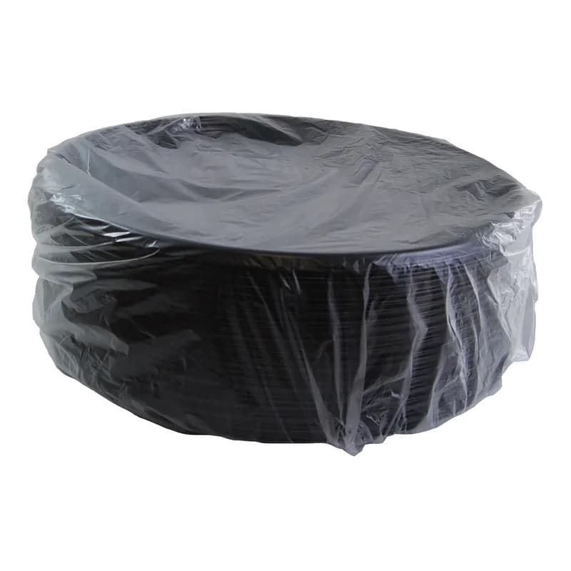 Serving Tray Base 18.13X0.88 IN PET Black Round 36/Case