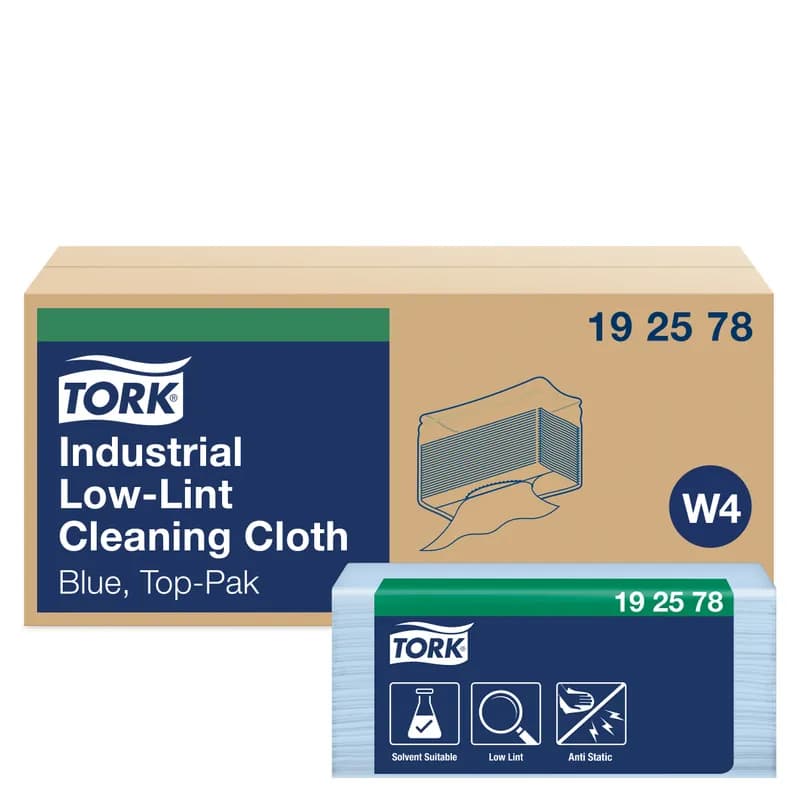 Tork Cleaning Wipe 15.354X12756 IN Folded: 4.252X12.756IN Paper Blue Multifold Refill Industrial 80 Count/Pack