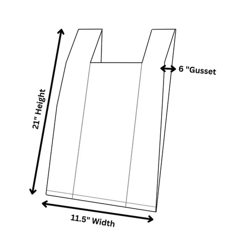 Bag 11.5X6X21 IN 1/6 BBL HDPE 18MIC White Happy Face T-Sack 500/Case