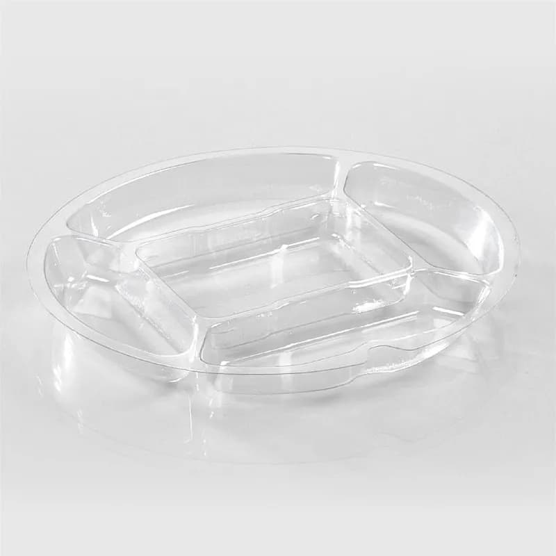 Insert 5.84 IN 5 Compartment PET Clear Round 896/Case