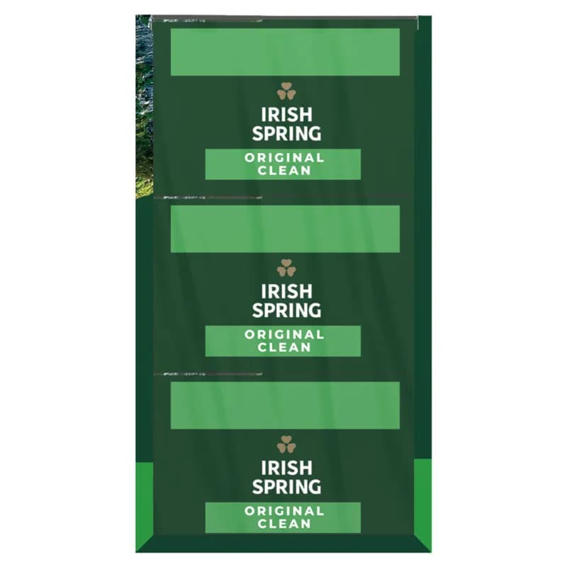 Irish Spring® Soap Bar 3.75 OZ Clean & Fresh Green 3 Count/Pack 18 Packs/Case